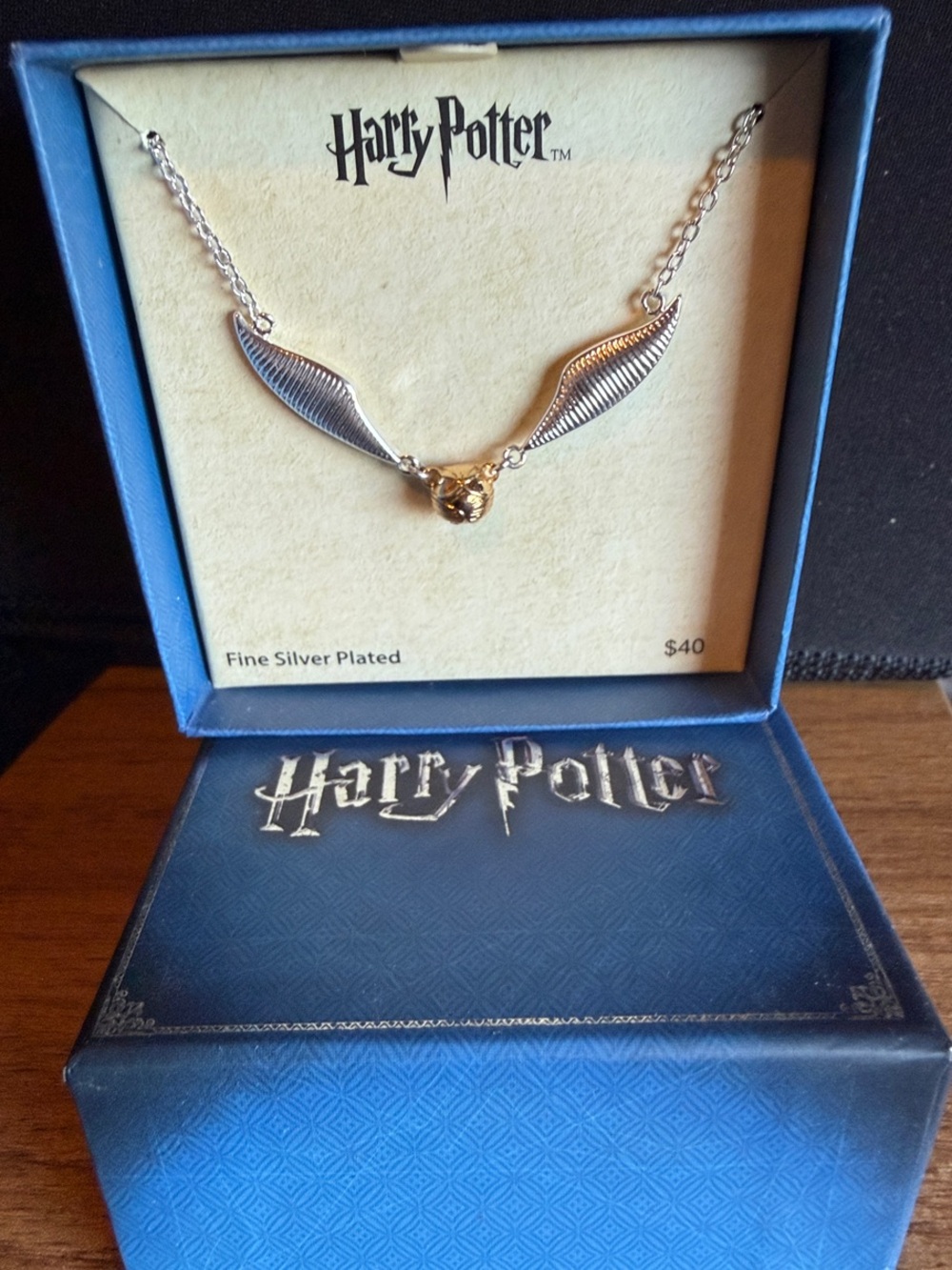 Harry Potter Golden Snitch Necklace & Matching Golden Snitch Fidget Spinner